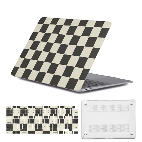 Funda para MacBook Air 13 M1 con protector de teclado en negro y beige