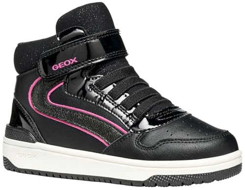 Basket Geox J Washiba Girl anti-transpiration pour fille en noir fuchsia 38
