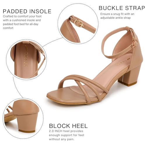 Image of TRASE Stylish And Fancy Block Heels With Adjustable Buckle For Women And Girls - Women Footwear - Heel Sandals For Girls