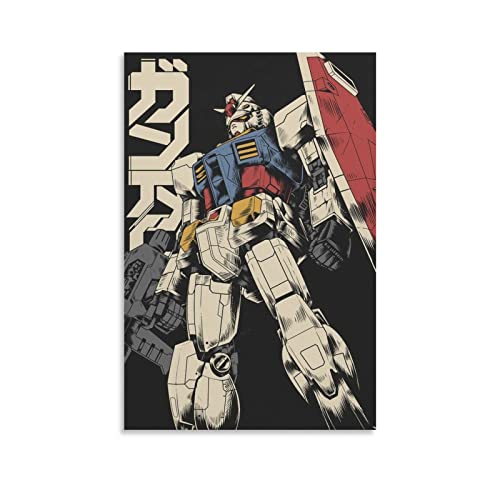 Image of XINYUELONG Anime RX 78 2 Gundam Poster Canvas Wall Art Painting Posters Decoration Room Decor Unframe 12x18inch(30x45cm)