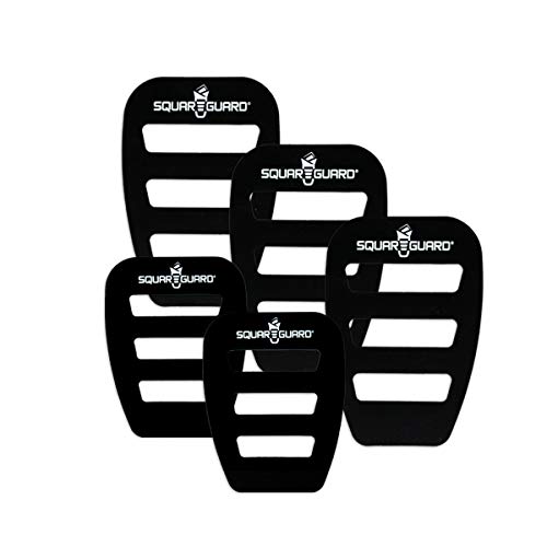 SquareGuard Pocket Square Holder (Variety 5-Pack) For Men, Best Pocket Square Organizer
