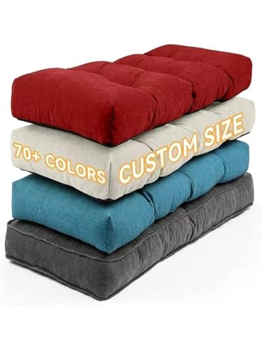 Cojines Personalizados a Medida - para Bancos de Madera,Taburetes y Sillas de Comedor, Cojines para Asientos de Sofa, Colchón para Palets, para Interior y Exterior, Cocina, Jardín, Terraza y Más
