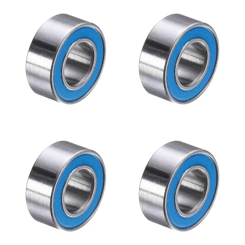 Image of sourcing map 4 Pcs MR105-2RS Deep Groove Micro Bearing, 5x10x4mm Double Rubber Sealed Chrome Steel Small Bearings (ABEC5, Z4 Low Noise)