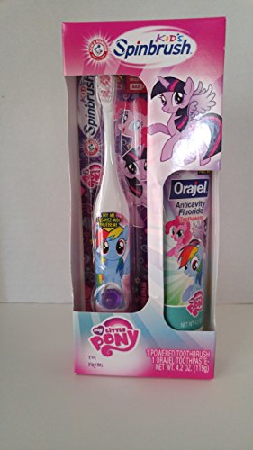 Arm & Hammer Kid’s Spinbrush, My Little Pony Powered Toothbrush & Orajel Toothpaste Gift Set