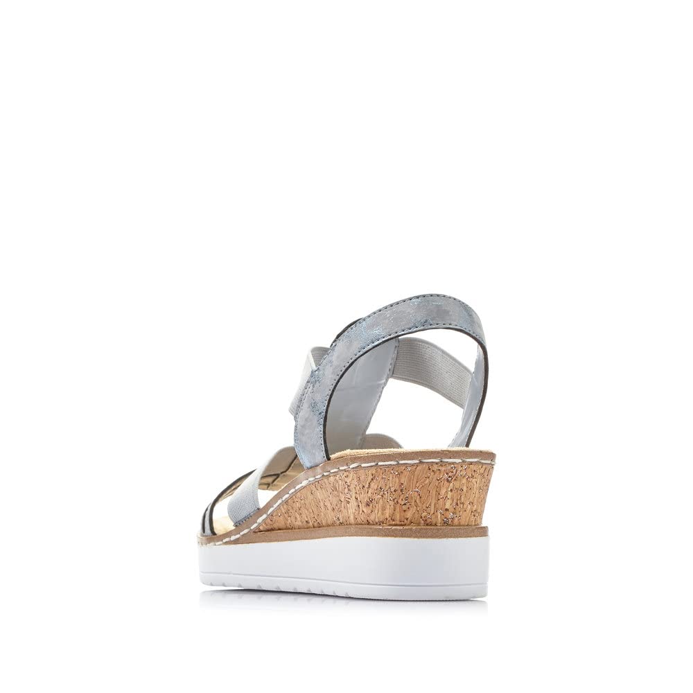 Rieker Damen Keilsandalen V38H8, Frauen Sandalen