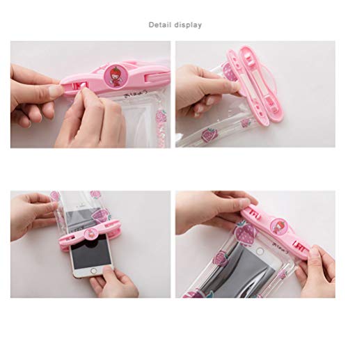 ibasenice 2 peças capa flutuante impermeável para telefone linda estampa de sorvete bolsa de telefon