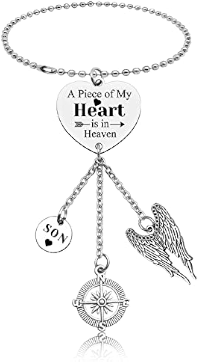 Sympathy Gift for Loss of Son Car Hanging Accessories Memorial Gift for Infant Loss Baby Memorial Gift Miscarriage Remembrance Gift Loss of Child Gift Son Car Hanging Ornament