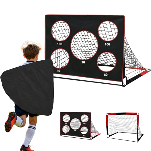Bnlei Cage de Foot Pliable 2 en 1, Mini But de Foot Enfant Exterieur, Foldable Football Goal Portable avec Sac de Transport, Facile à Installer Cadeaux...