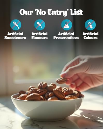 Image of True Elements Roasted Pecan Nuts 120g - Crunchy Nuts | Healthy Snack | Rich in Protein and Fibre | Premium Dry Fruits | Roasted Nuts