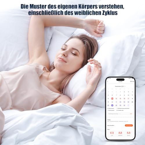 MINENICE Smart Ring für mit iOS/Android,AI Fitness Ring mit Herzfrequenz, Blutsauerstoff, Smartring für Android iOS, Wasserdicht Smartringe Tracker Aktivitätstracker für Herren Damen