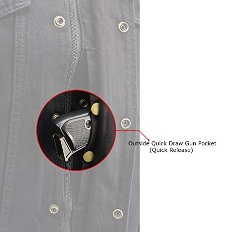 Milwaukee Leather MDM3020 Men's Black Denim '5-in-1' Club Style Vest with Removable Hoodie3