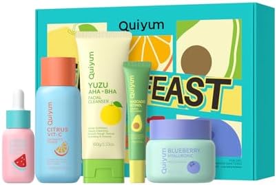 LAIKOU Fruit Skin Care Set 5PCS with Cleaning Cleanser,Hydrating ...