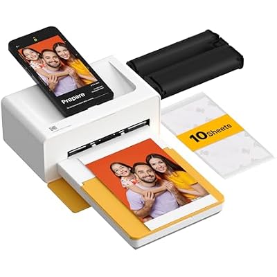 KODAK Dock Plus 4x6'' Photo Printer, 10 Sheets, Docking & Bluetooth Smartphone Printer for iPhone & Android, Instant Color Prints, 4PASS Dye Sublimation
