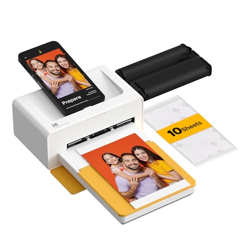 KODAK Dock Plus 4x6'' Photo Printer, 10 Sheets, Docking & Bluetooth Smartphone Printer for iPhone &...