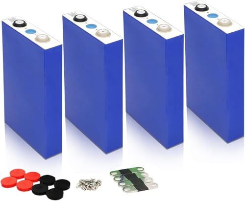 Image of Prismatic LFP 3.2V 105Ah Cells EVE Make LiFePO4 for DIY 12V, 105Ah Battery Pack Making. Ideal for UPS Solar,Inverter (Pack of 4) 4000+ Duty Cycle, with 3 Busbars & S.S Screws M6