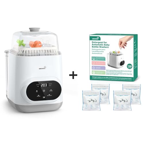 Image of Grownsy EaseClean Bottle Washer Pro | All-in-One Bottle Washer and Sterilizer and Dryer | Baby Bottle Washer for Bottles, Pump Parts & Baby Essentials with 130 Official Detergent Tablets