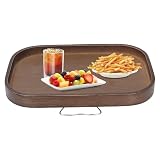 Bandeja de Braço para sofá, Bandeja para sofá de Madeira de Pinho, Mesa de Braço Antiderrapante, Bandeja de Apoio de Braço Fácil de Limpar, Mesas Leves para sofá