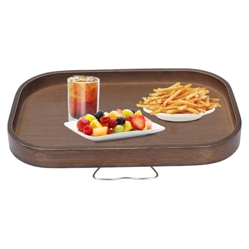 Bandeja de Braço para sofá, Bandeja para sofá de Madeira de Pinho, Mesa de Braço Antiderrapante, Bandeja de Apoio de Braço Fácil de Limpar, Mesas Leves para sofá