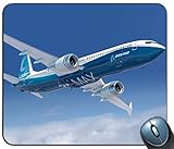 Mauspad mit rutschfester Gummibasis Wasserdichtes Standard-Gaming-Mauspad mit genähten Kanten (Muster aus Flugzeug und Wolken)