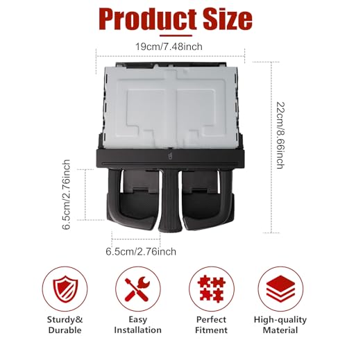 Portavasos con Consola Central Plegable para Carro miniatura 4