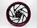 Bike Label 770001-VA - Juego de pegatinas para llantas de 16 a 18 pulgadas, color rosa neón