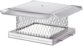 Homesaver Pro Made in USA Stainless Steel Single-Flue Chimney Cap - 12" X 16", 3/4" Mesh