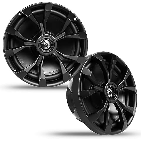 BELVA BBMS8B 8” 2-Way 500W Peak (250W RMS) Black Marine Coaxial Speakers for Marine/ATV/Motorcycle/Powersports Cover