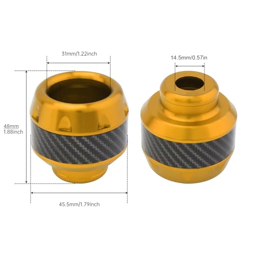 Image of Windance 4pcs Universal Fork Frame Sliders Crash Protectors Wheel Crash Protector Falling Protection Safety Gear for Motorcycles Motorbikes Moped Scooters (Yellow)