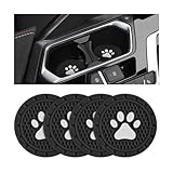 Osilly Car Cup Holder Coaster, 4 Pack PVC Paw Print Anti Slip Insert Coasters, 2.75...