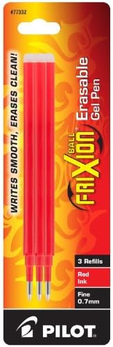 Pilot, FriXion Ball Gel Ink Refills for Erasable Pens, Fine Point 0.7 mm, Pack of 3, Red image 4