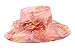 Dantiya Women's Colorful Organza Wide Brim Tea Party Kentucky Derby Hat