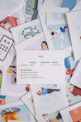 LarDo Education Lernkarten | Deutsch als Zweitsprache | unregelmäßige Verben Lernen | Erwachsene | Stufen A1-B1 DaZ & DAF