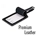 SWISSELITE 2 Pack Luggage Tag, Travel Bag Labels, PU Leather Luggage Tags Identifier for Suitcases
