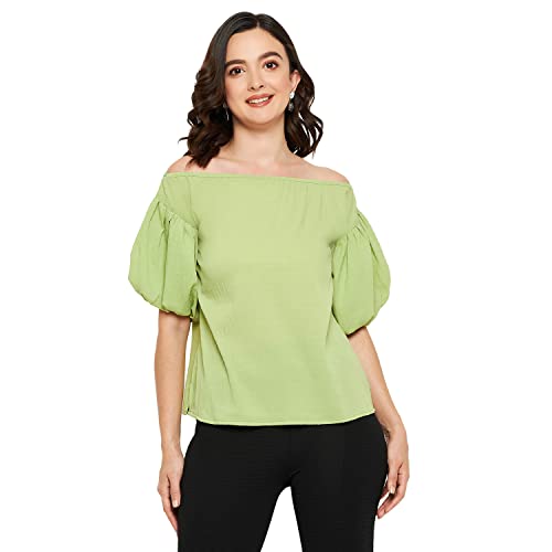 Image of Fashfun Women's Shirt (Floral Pink Crepe Top with Mandarin Collar & Full Sleeve)
