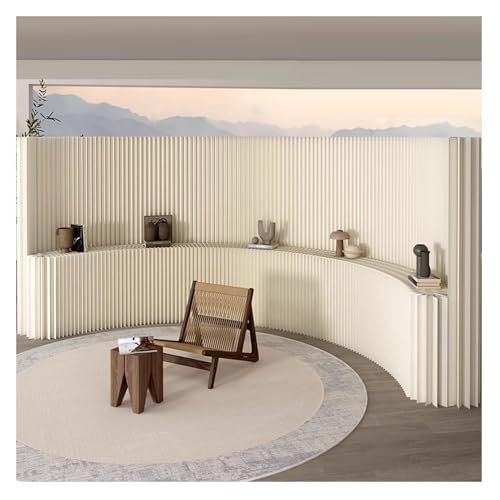 Paravent mural pliable de 200x150 cm avec étagères de rangement intégrées