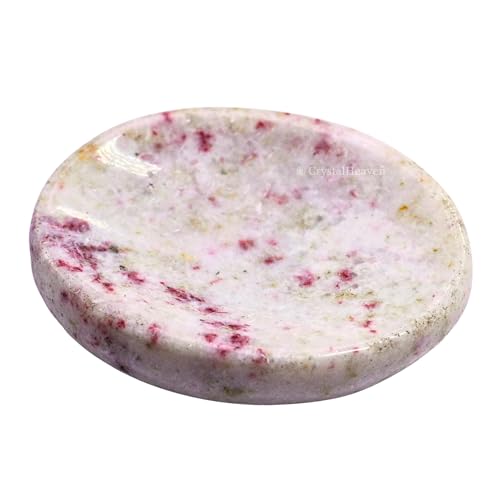 Image of Certified Cinnabarite Crystal Thumb Worry Pebbles Stones for Anxiety Stress Relief Massage - AAA Grade Original Healing Gemstone Agate Rubbing Stone for Yoga Meditation Spiritual Reiki Feng Shui