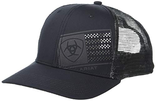 ARIAT Offset Tonal Flag Logo Snapback Cap Black One Size