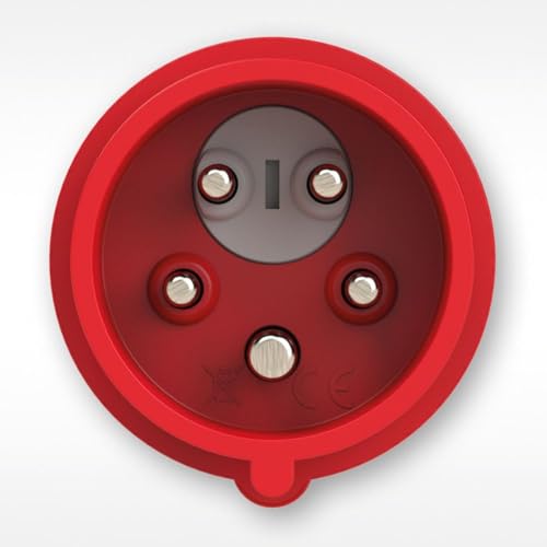 CEE Steckdose Stecker Kupplung Starkstrom Drehstrom Anbausteckdosen Wandstecker Phasenwender PCE CEE-Wandsteckdose 16A/32A/63A 6h IP44/IP67, TYP:Stecker-Phasenwender 5P 32A IP44