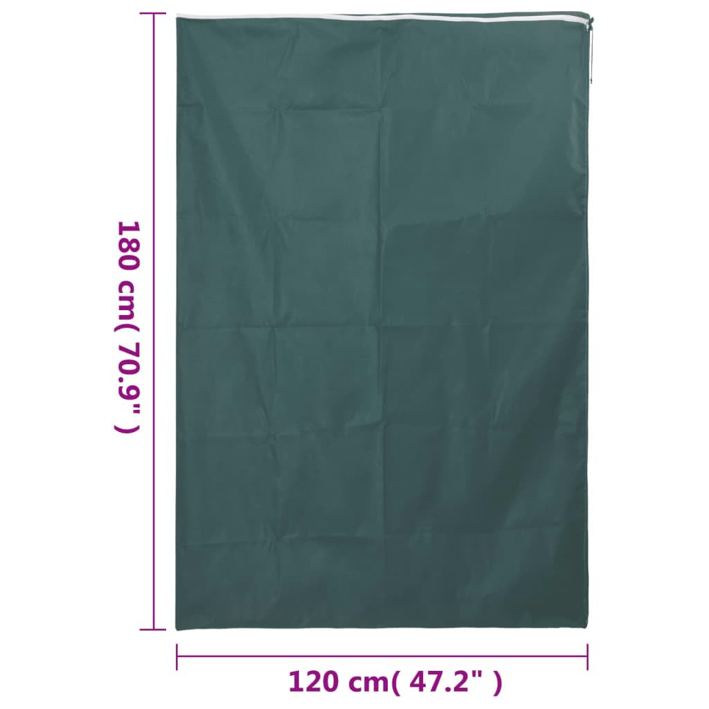 Wintervlies mit Reißverschluss 2 Stück 70 g/m² 1,2x1,8 m grün Vliesstoff Frostschutz Pflanzenvlies mit Kordelzug Schutz für Garten, Beet, Balkon und Terrasse zur Pflanzenpflege