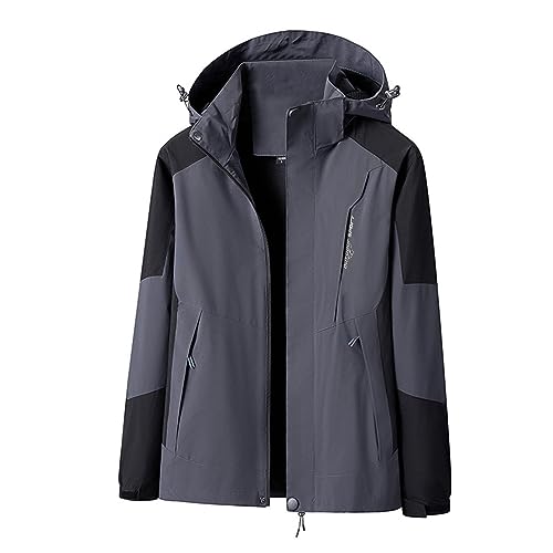 Mumuj Chaquetas elegantes para hombre, chaqueta a prueba de viento, chaqueta de primavera y otoño para hombre, chaqueta de montañismo para todas las estaciones, abrigo fino para hombre, chaqueta