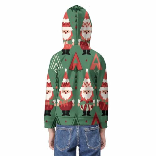Sweatshirt à capuche imprimé 3D Noël pull vêtement enfant 7-9Y - 6