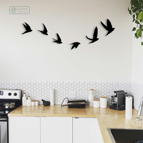 Image of MODERN BOIS ART 6 Pieces of Bird wall art for mome decor | Boho Art Wall Art for Living Room, Office, Bedroom | Wall Decor Hanging Items | Wall Decorative Items Best for Gift, Pack of 6
