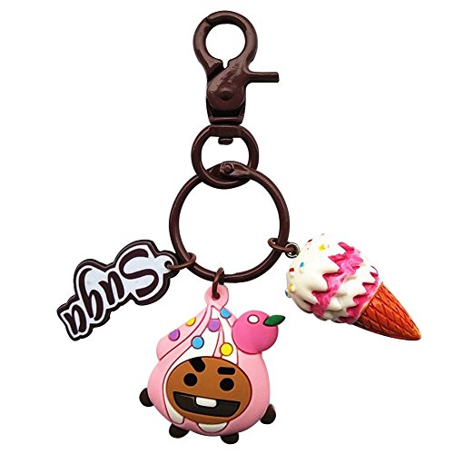 Preisvergleich Produktbild GOTH Perhk BTS Schlüsselanhänger Bunte Geflochtene Leder Schlüsselanhänger Charme Auto Handy Handtaschen Rucksack Dekor Ornament, Geschenke für Armee(D06)