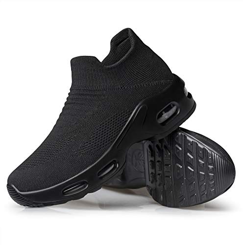 Image of YHOON Women's Walking Shoes - Sock Sneakers Slip on Mesh Platform Air Cushion Athletic Shoes Work Nurse Comfortable