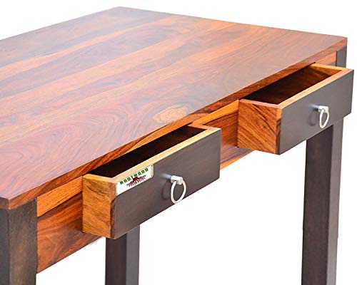 Image of Sheesham Wood Writing Study & Computer Table for Home and Office Furniture (Walnut)
