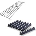 QuliMetal Stainless Steel Grill Warming Rack and 17 Inch Flavorizer Bars for Weber Genesis II 400 Series Gas Grills