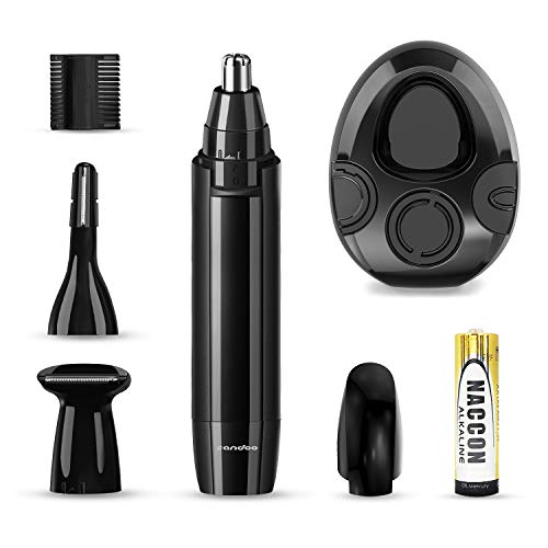 Sandoo 鼻毛カッター 収納容易 1台4役 多機能 耳毛 鼻毛切り 髭 眉毛 ムダ毛処理 エチケットカッター 電動式カッター 両刃 回転刃 持ち運びやすい 男女兼用 CS6300