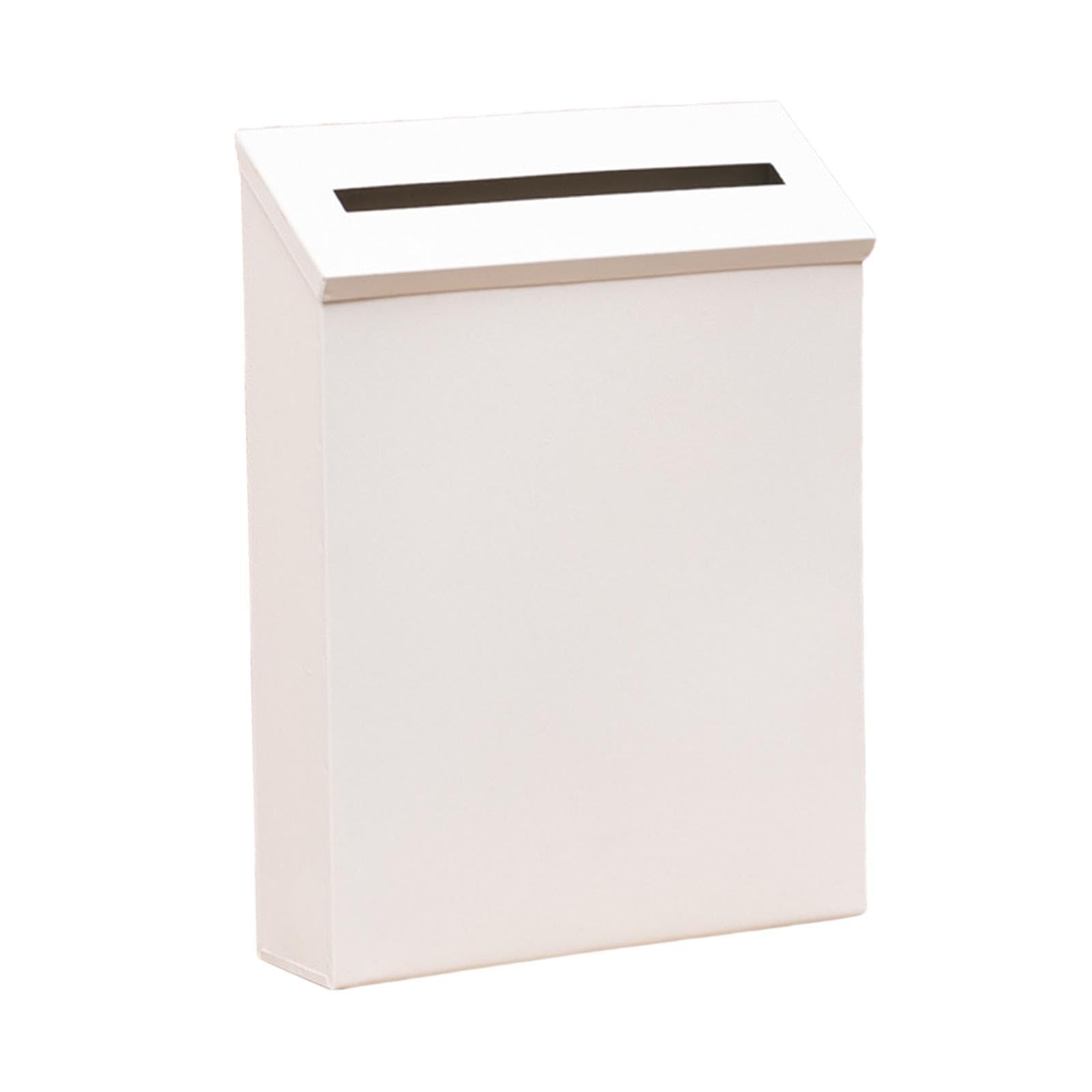 Merishopp Wall Mounted Mailbox Rainproof Metal Postbox Drop Box for Outside Front Door White-image-22