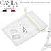 Camila Paris CP2900/2 French Hair Side Comb Small Rounded, White French Twist Hair Combs Decorative, Strong Hold Hair Clips for Women Bun Chignon Up-Do Styling Girls Hair Accessories, Made in France