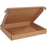 Aviditi Kraft Corrugated Cardboard Gift Box Mailer, 20' L x 16' W x 2 1/2' H, Bundle of 25, for Packaging, and Shipping Gifts